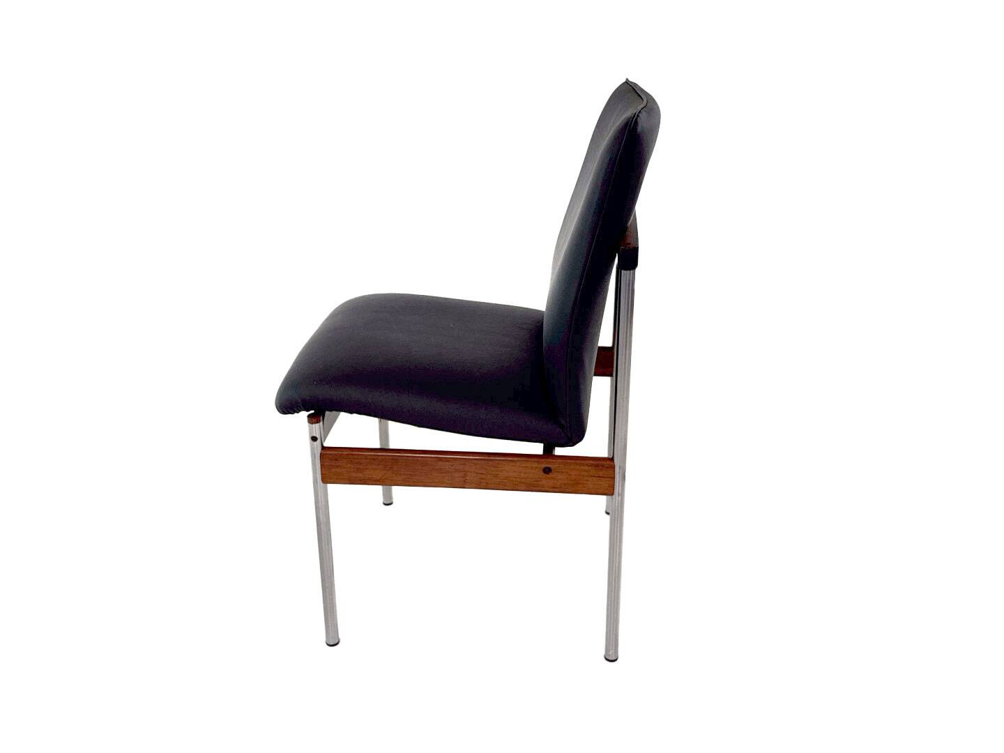 6 vintage rosewood dining chairs by C. Denekamp for Thereca