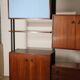 Vintage Italian bookcase in wood and metal, 1960