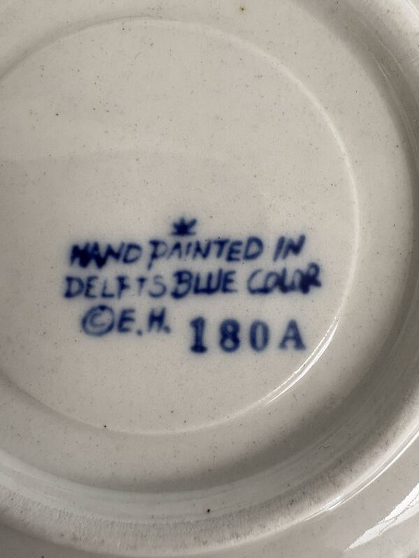 Service de 5 tasses et soucoupes Delft Blue faïence hollandaise vintage