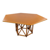 Bamboo dining table by Vivai del Sud, 1970s