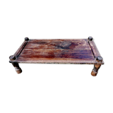 Nepalese coffee table with turned legs and aged patina
