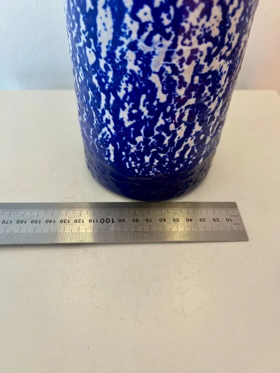 Ceramic vase lamp veb haldensleben – gdr | unique recycled piece