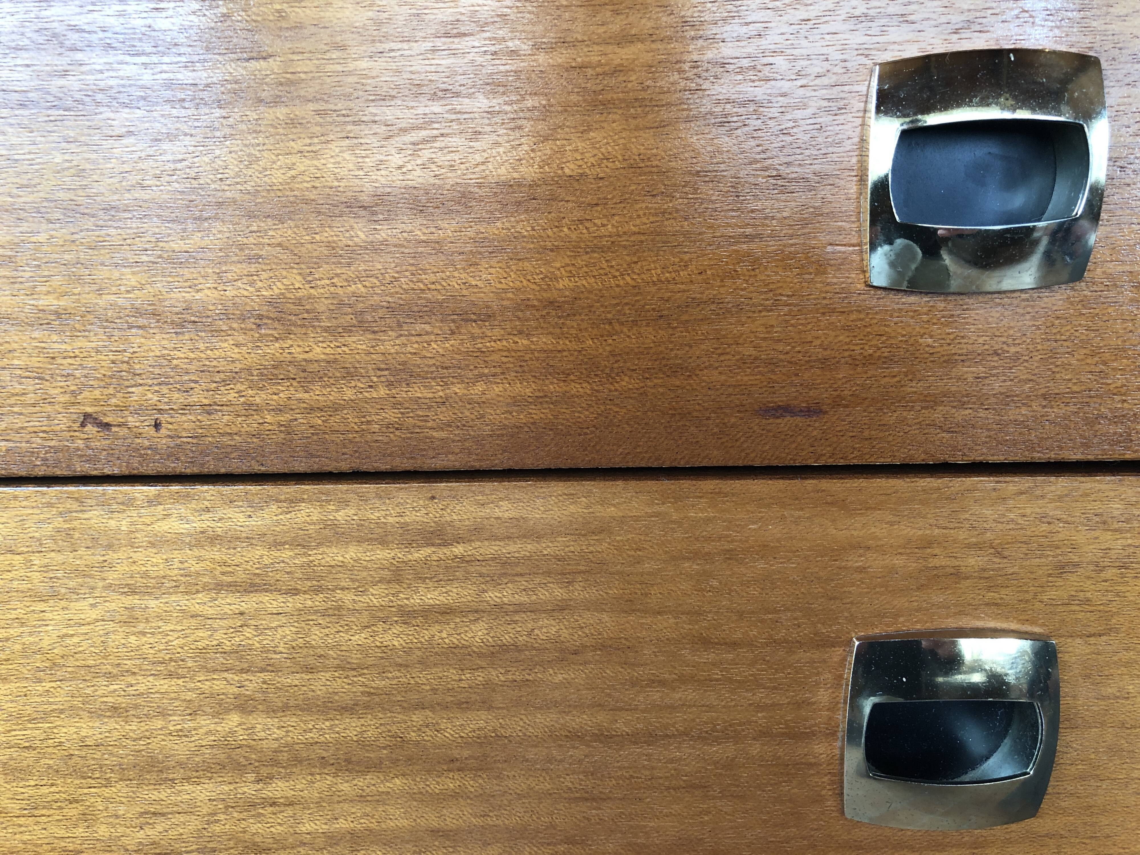 Vintage 60s chest of drawers has 4 drawers edited by Henri Couture