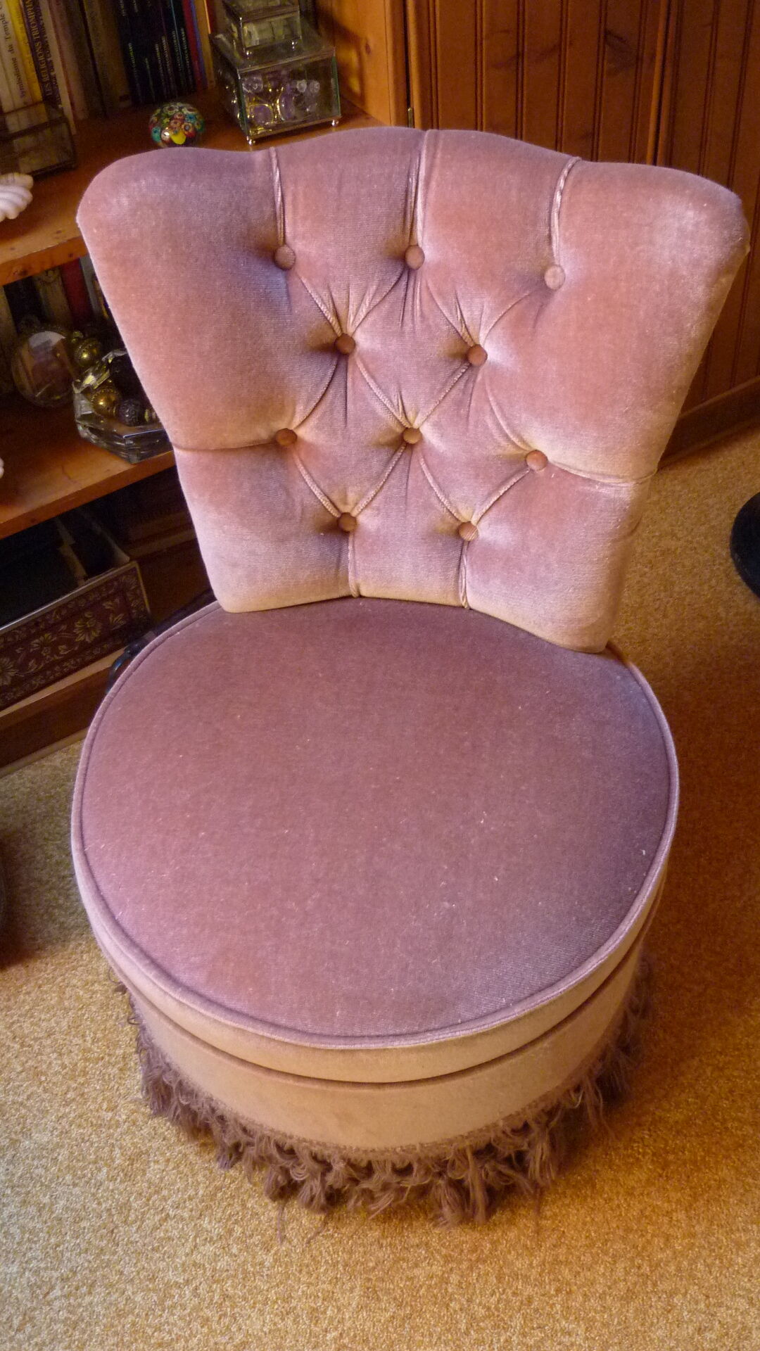 Toad padded velvet armchair