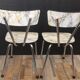Series of 2 formica chairs marble effect of the 70s