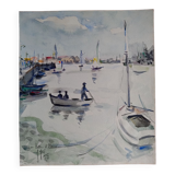 Gouache Les sables d'olonne