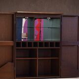 Vintage walnut bar/sideboard, Germany 1980s