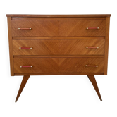 Vintage Scandinavian wooden chest of drawers – 3 drawers – 1960s