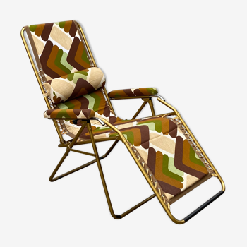 Vintage deckchair Lafuma design 1970