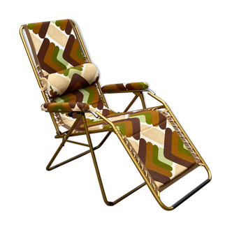 Vintage deckchair Lafuma design 1970