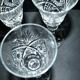 Cristallerie Lorraine, Series of 6 diamond cut crystal stemmed glasses 14.5cm
