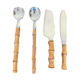Couverts à salade et couteaux bambou