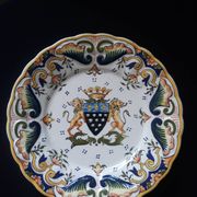 assiette de collection décor rouen mont saint michel fait main
