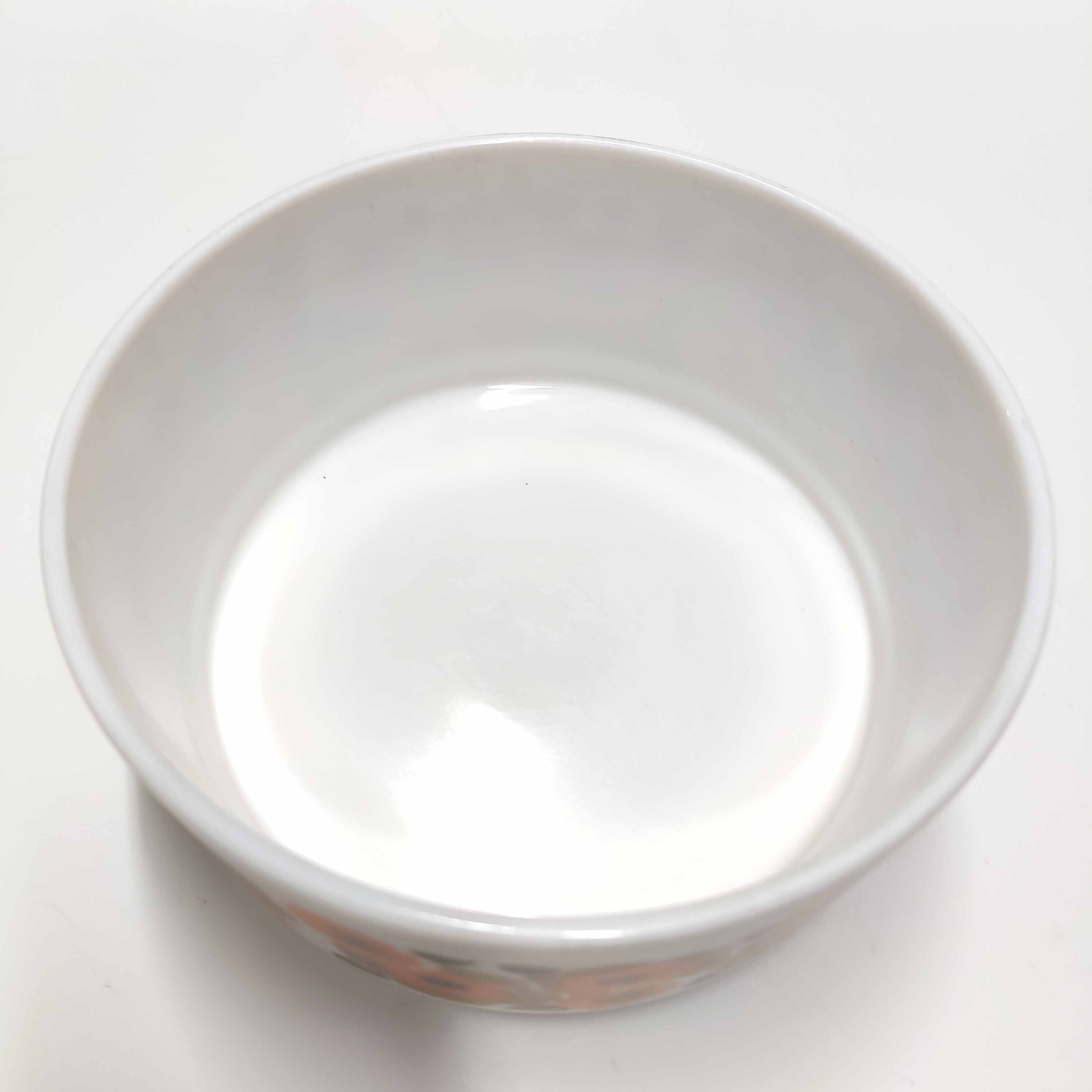 Lotus salad bowl Arcopal 70s orange flowers