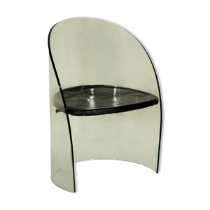 Fauteuil en verre et - cuir
