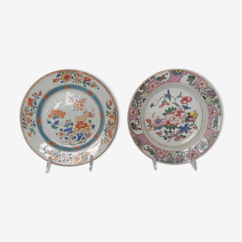 Pair of China porcelain plates, India Company, 19th