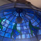Grande suspension  en verre vitrail style Tiffany