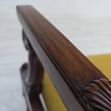 1920-30s, carved wood armchair, design after Georges Jacob, reupholstered.