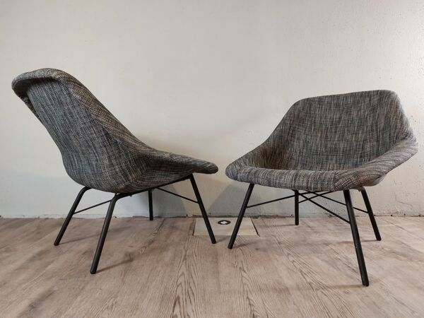 Paire de chauffeuses fabriquées par TON Bystryce, Tchèque 1960s