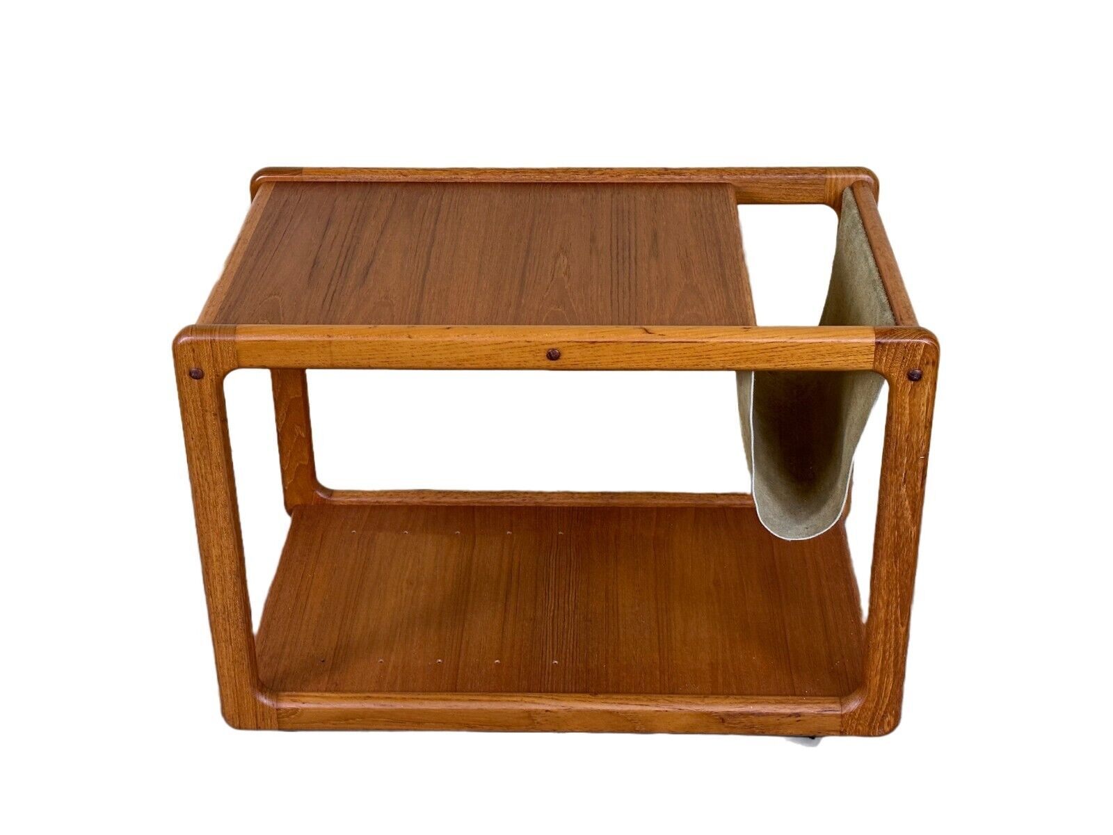 60s 70s teak table side table newspaper stand Danish Design Denmark
