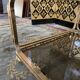 Coffee table in gilded metal and mirror glass with double top 1980
