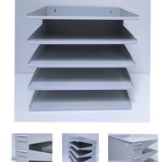 Industrial lacquered metal shelf, 1990s design