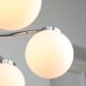 Lustre Vintage en Chrome et Opaline, Italie, années 1970