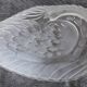 2 plats ou coupes en verre cygnes