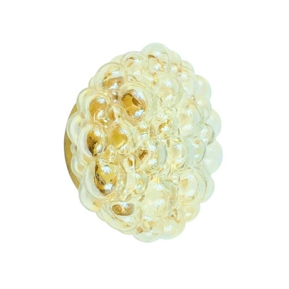 Mid-Century Modern Amber Bubble Glass Wall Light by Helena Tynell, 1960s