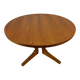 Table à manger rond extensible en teck, Danemark 1960