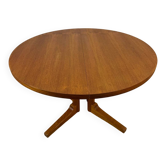 Table à manger rond extensible en teck, Danemark 1960