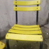 18 yellow metal bistro chairs