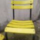 18 yellow metal bistro chairs