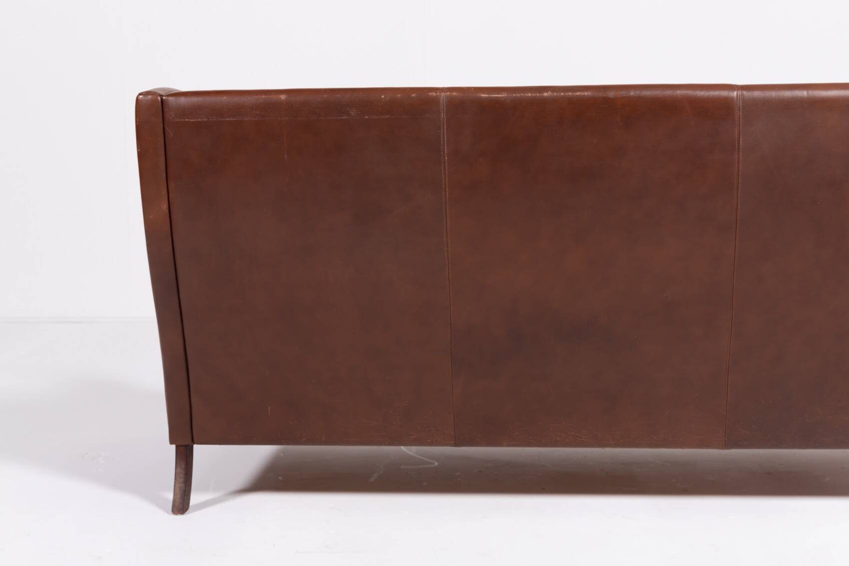 Canapé en cuir cognac danois moderne des années 1970