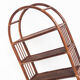 Vintage rattan floor bookcase. France, 1960s