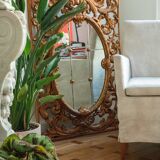 Miroir doré ancien XIXe Bois