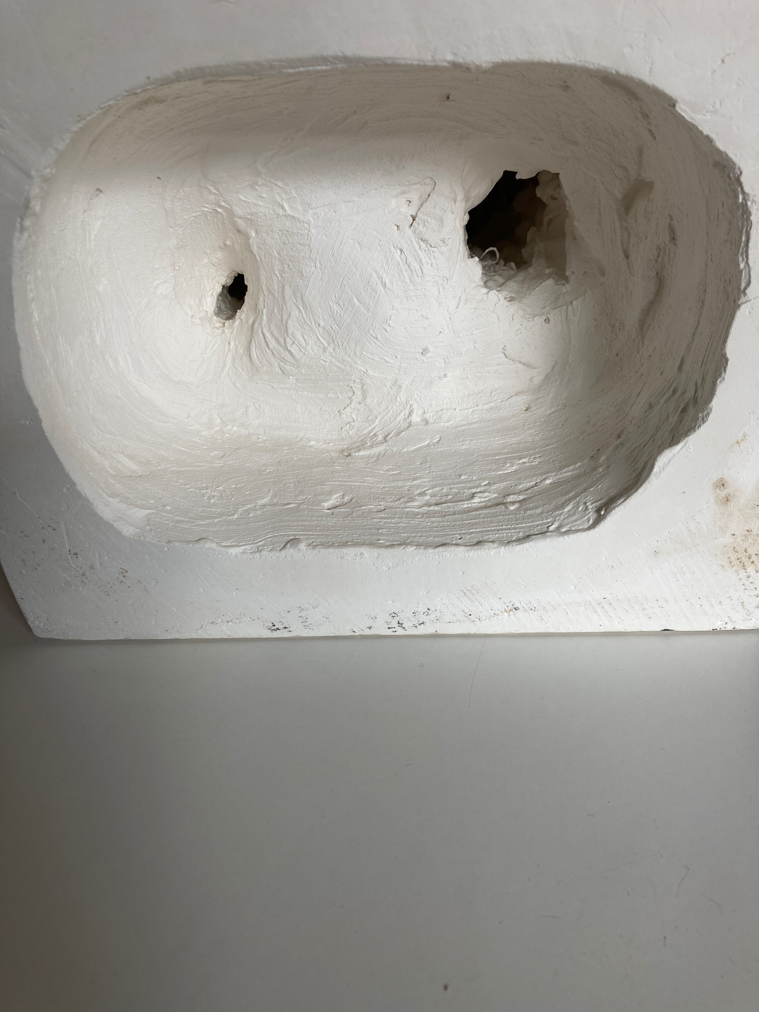 Buste d'Héraclès nu en plâtre XXXL Le Louvre