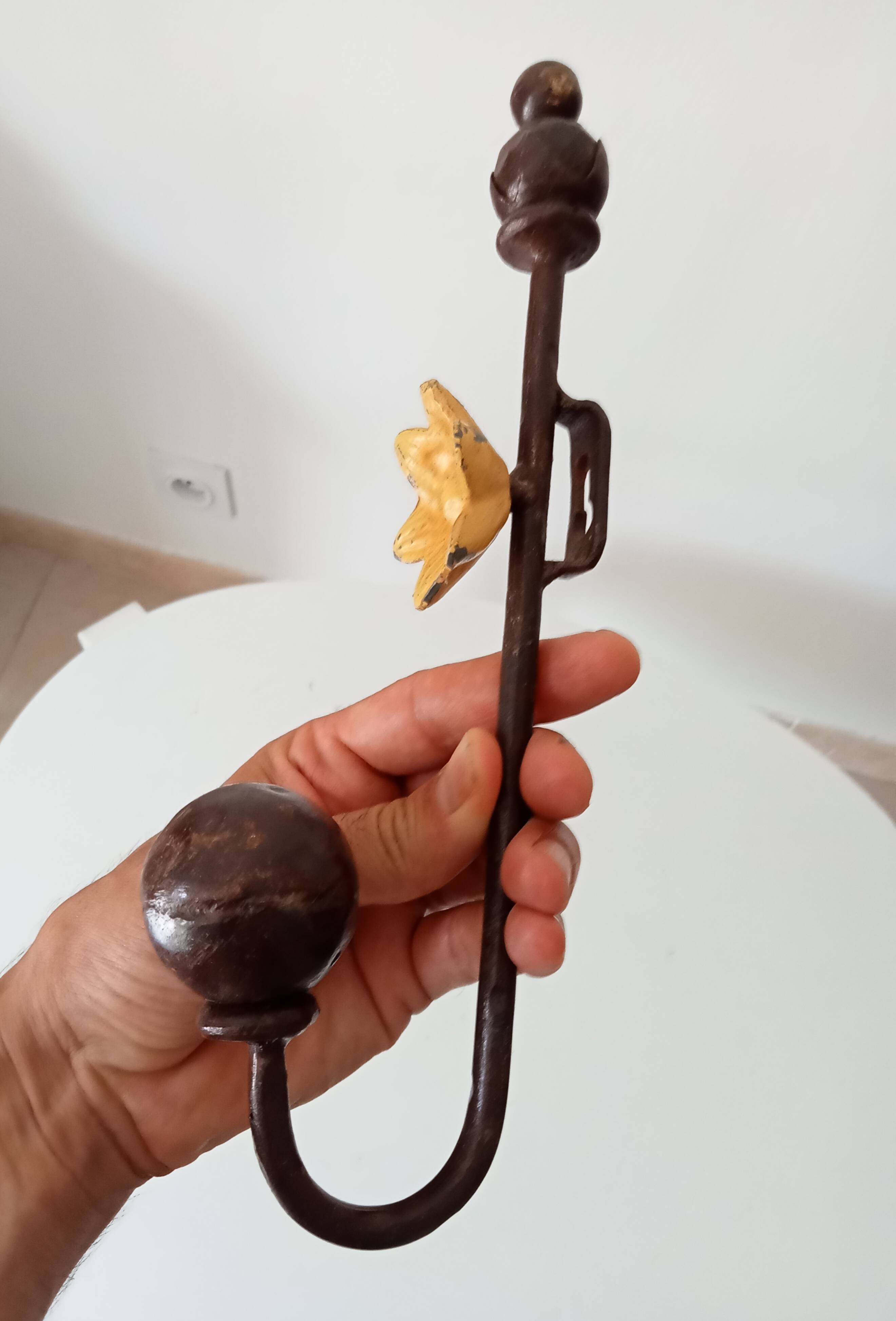 Vintage folk art wall coat rack