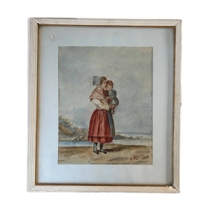 Une femme et son enfant