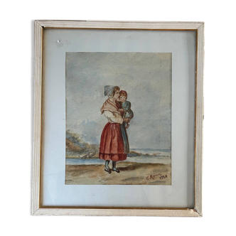 A woman and her child