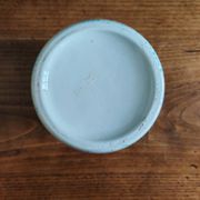 White Ceramic Vase with Peach and Leaf Motifs