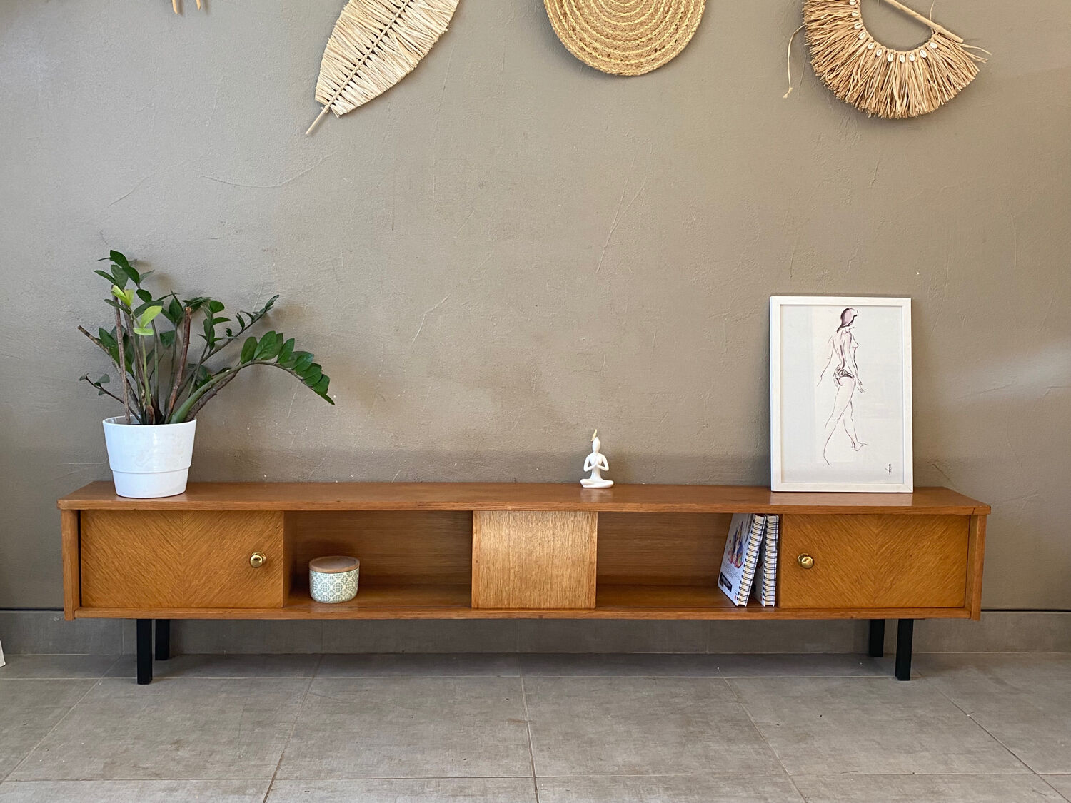 Vintage wooden sideboard (shallow)