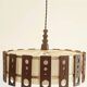 Suspension scandinave teck et tissu vers 1960