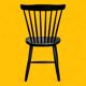 Scandinavian chair Sven Erik Fryklund for HagaFors blackened wood 1950