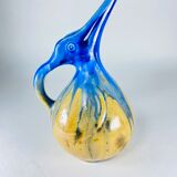 Penguin pitcher in flamed sandstone signed Grès dArt Gilbert méténier