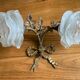 Set of 2 golden knot sconces