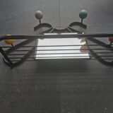 Vintage wall coat holder with mirror
