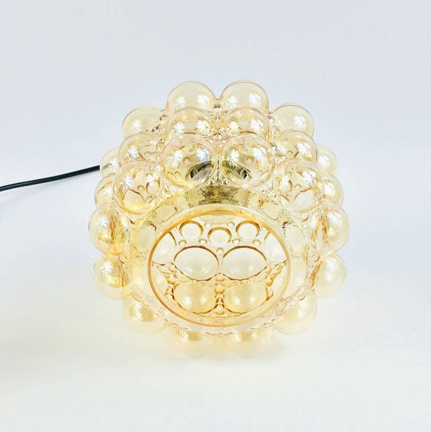 Mid-Century Space Age Bubble Glass Ceiling Light by H. Tynell for Limburg