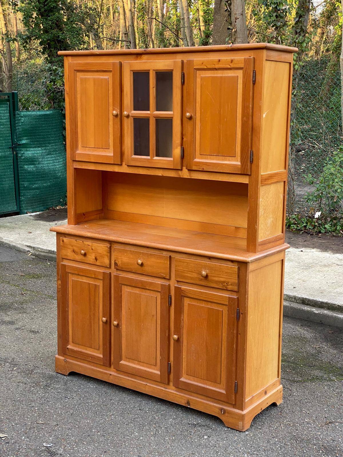 Scandinavian wardrobe in solid pine from the 1980s.