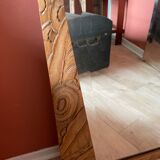 Wood beveled mirror